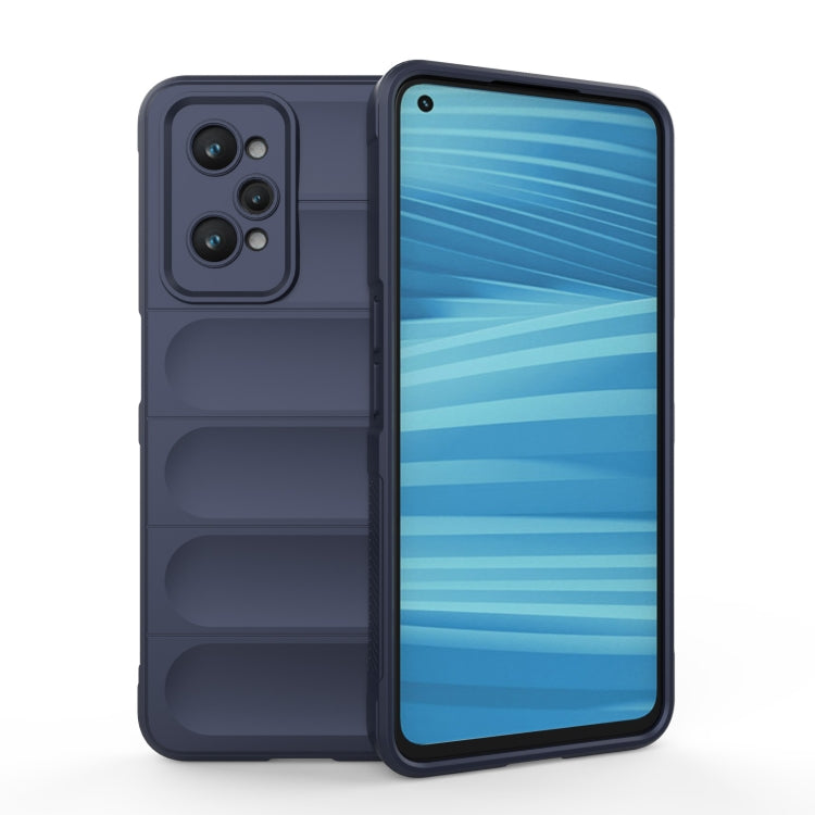 For Realme GT2 Magic Shield TPU + Flannel Phone Case(Dark Blue) - Realme Cases by PMC Jewellery | Online Shopping South Africa | PMC Jewellery | Buy Now Pay Later Mobicred