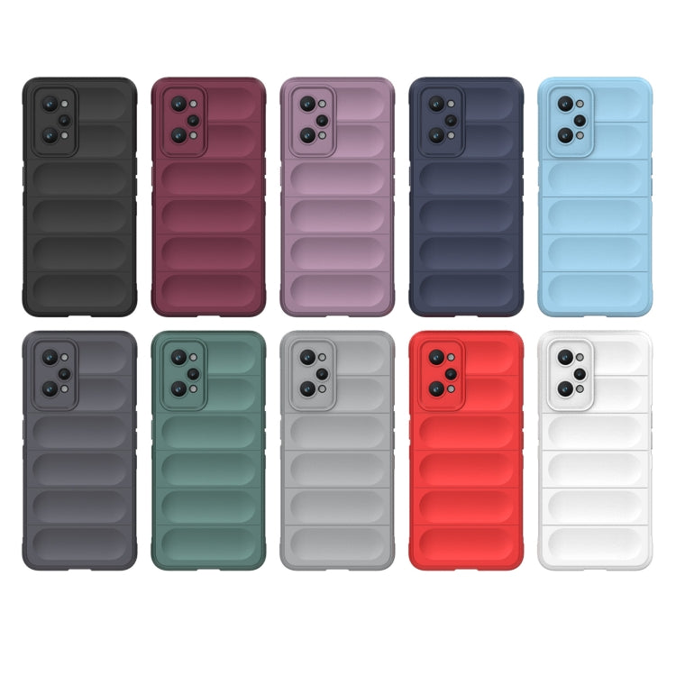 For Realme GT2 Magic Shield TPU + Flannel Phone Case(White) - Realme Cases by PMC TechLife | Online Shopping South Africa | PMC TechLife | Buy Now Pay Later Mobicred