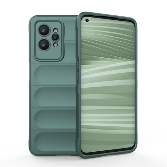 For Realme GT2 Pro Magic Shield TPU + Flannel Phone Case(Dark Green) - Realme Cases by PMC Jewellery | Online Shopping South Africa | PMC Jewellery | Buy Now Pay Later Mobicred