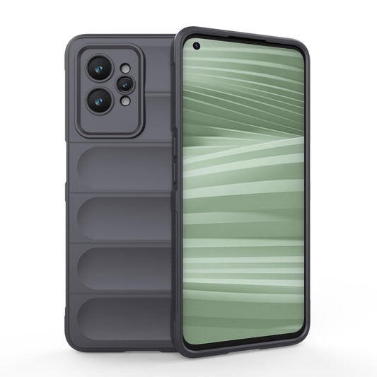 For Realme GT2 Pro Magic Shield TPU + Flannel Phone Case(Dark Grey) - Realme Cases by PMC Jewellery | Online Shopping South Africa | PMC Jewellery | Buy Now Pay Later Mobicred