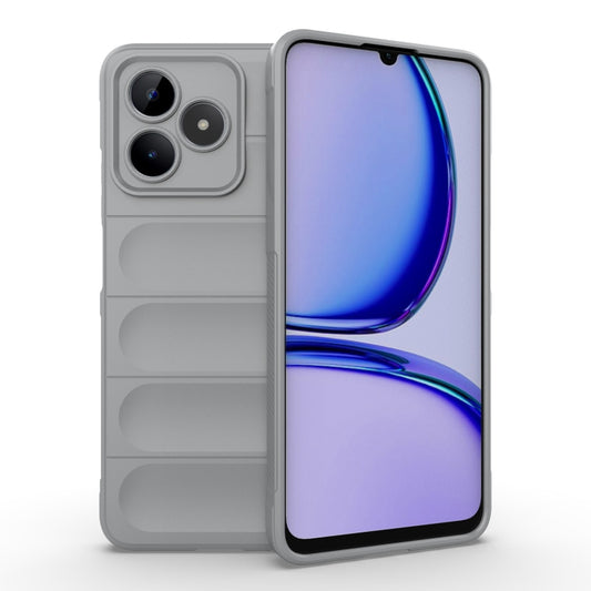 For Realme C53 4G Magic Shield TPU + Flannel Phone Case(Grey) - Realme Cases by PMC Jewellery | Online Shopping South Africa | PMC Jewellery | Buy Now Pay Later Mobicred