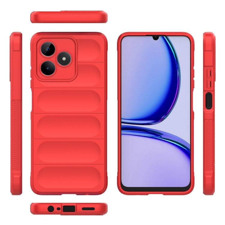 For Realme C53 4G Magic Shield TPU + Flannel Phone Case(Dark Green) - Realme Cases by PMC TechLife | Online Shopping South Africa | PMC TechLife | Buy Now Pay Later Mobicred