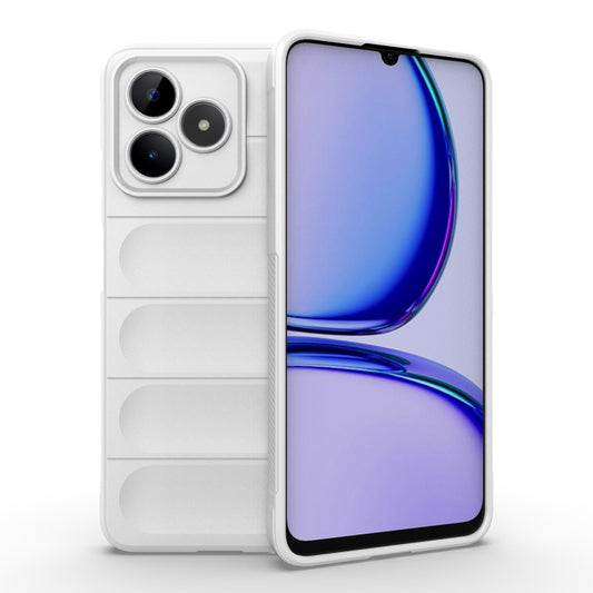 For Realme C53 4G Magic Shield TPU + Flannel Phone Case(White) - Realme Cases by PMC Jewellery | Online Shopping South Africa | PMC Jewellery | Buy Now Pay Later Mobicred