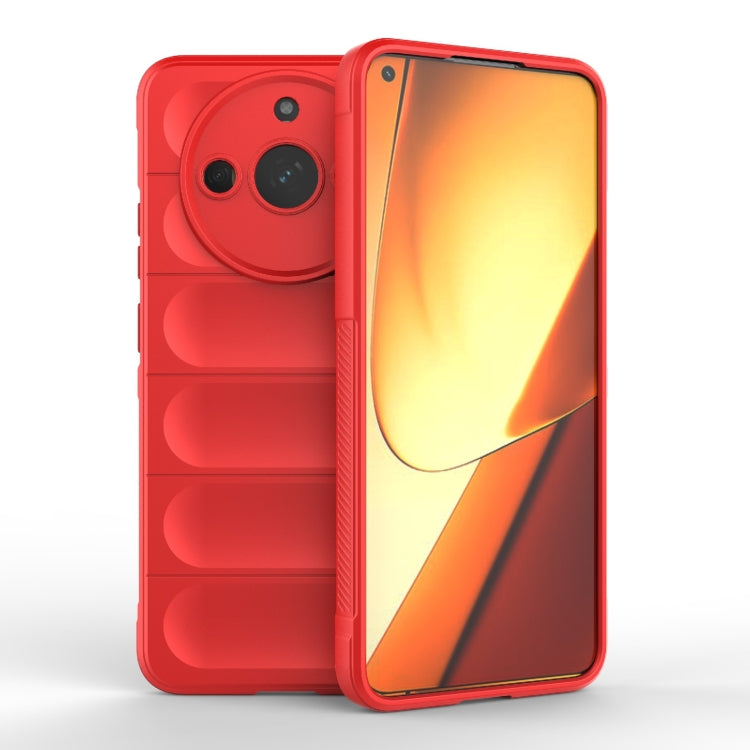For Realme 11 5G Magic Shield TPU + Flannel Phone Case(Red) - Realme Cases by PMC Jewellery | Online Shopping South Africa | PMC Jewellery | Buy Now Pay Later Mobicred