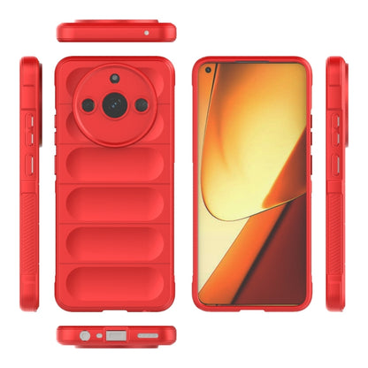 For Realme 11 5G Magic Shield TPU + Flannel Phone Case(Red) - Realme Cases by PMC Jewellery | Online Shopping South Africa | PMC Jewellery | Buy Now Pay Later Mobicred