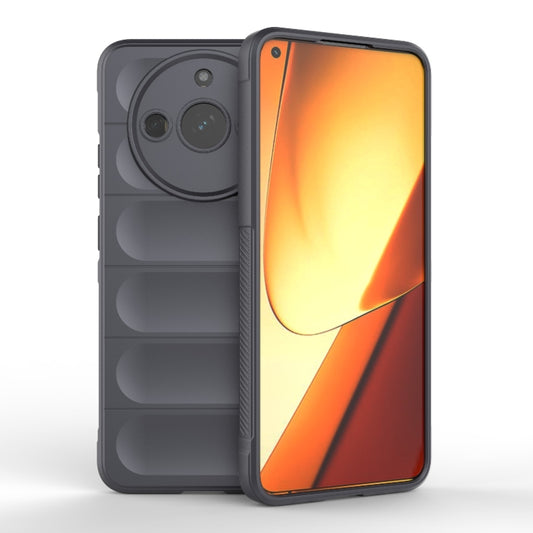For Realme 11 5G Magic Shield TPU + Flannel Phone Case(Dark Grey) - Realme Cases by PMC Jewellery | Online Shopping South Africa | PMC Jewellery | Buy Now Pay Later Mobicred