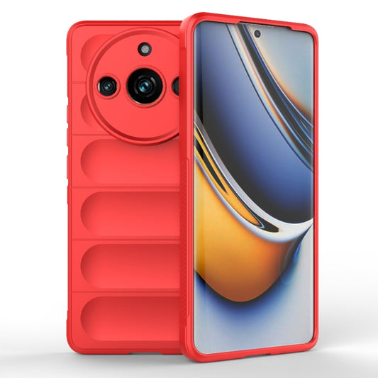 For Realme 11 Pro 5G/11 Pro+ 5G Magic Shield TPU + Flannel Phone Case(Red) - Realme Cases by PMC Jewellery | Online Shopping South Africa | PMC Jewellery | Buy Now Pay Later Mobicred