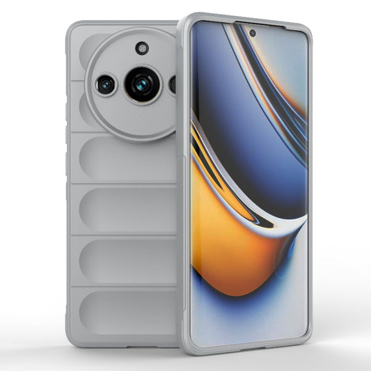 For Realme 11 Pro 5G/11 Pro+ 5G Magic Shield TPU + Flannel Phone Case(Grey) - Realme Cases by PMC Jewellery | Online Shopping South Africa | PMC Jewellery | Buy Now Pay Later Mobicred