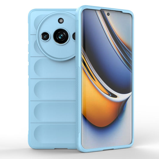 For Realme 11 Pro 5G/11 Pro+ 5G Magic Shield TPU + Flannel Phone Case(Light Blue) - Realme Cases by PMC Jewellery | Online Shopping South Africa | PMC Jewellery | Buy Now Pay Later Mobicred