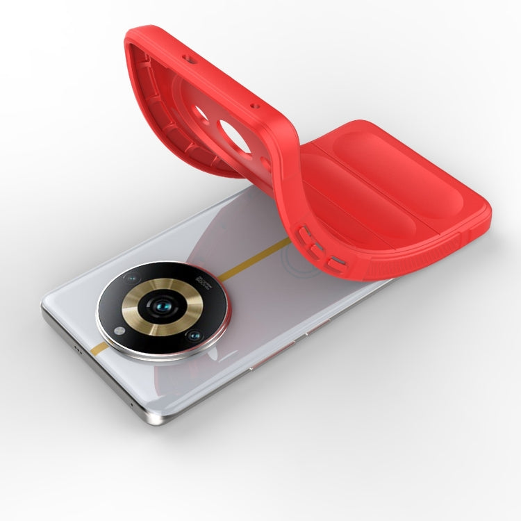 For Realme 11 Pro 5G/11 Pro+ 5G Magic Shield TPU + Flannel Phone Case(White) - Realme Cases by PMC TechLife | Online Shopping South Africa | PMC TechLife | Buy Now Pay Later Mobicred