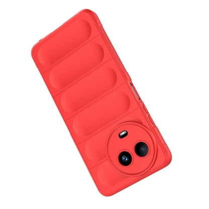For Realme 11 5G Global Magic Shield TPU + Flannel Phone Case(Red) - Realme Cases by PMC Jewellery | Online Shopping South Africa | PMC Jewellery | Buy Now Pay Later Mobicred