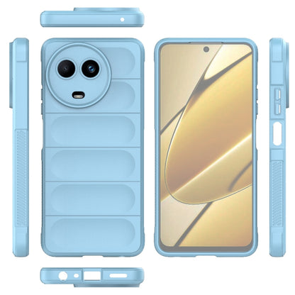 For Realme 11 5G Global Magic Shield TPU + Flannel Phone Case(Light Blue) - Realme Cases by PMC Jewellery | Online Shopping South Africa | PMC Jewellery | Buy Now Pay Later Mobicred