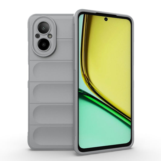 For Realme C67 4G Global Magic Shield TPU + Flannel Phone Case(Grey) - Realme Cases by PMC Jewellery | Online Shopping South Africa | PMC Jewellery | Buy Now Pay Later Mobicred