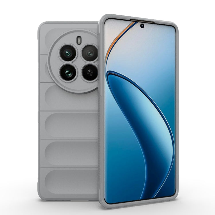 For Realme 12 Pro 5G / 12 Pro+ Magic Shield TPU + Flannel Phone Case(Grey) - Realme Cases by PMC TechLife | Online Shopping South Africa | PMC TechLife | Buy Now Pay Later Mobicred