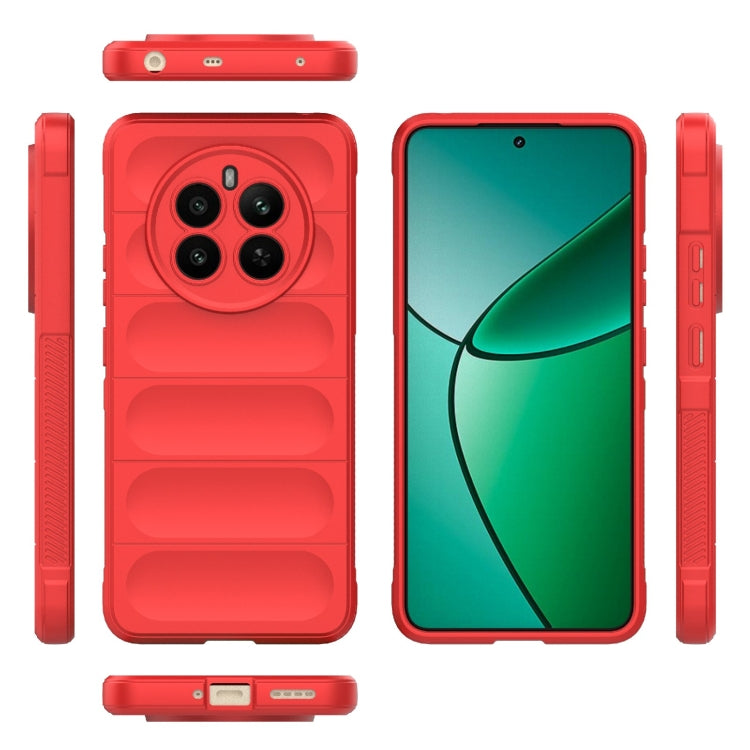 For Realme 12+ 5G Global Magic Shield TPU + Flannel Phone Case(Red) - Realme Cases by PMC Jewellery | Online Shopping South Africa | PMC Jewellery | Buy Now Pay Later Mobicred