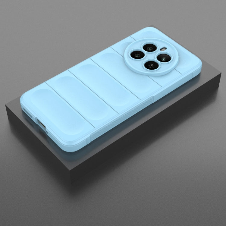 For Realme 12+ 5G Global Magic Shield TPU + Flannel Phone Case(Light Blue) - Realme Cases by PMC TechLife | Online Shopping South Africa | PMC TechLife | Buy Now Pay Later Mobicred