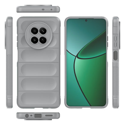 For Realme 12 5G Global Magic Shield TPU + Flannel Phone Case(Grey) - Realme Cases by PMC Jewellery | Online Shopping South Africa | PMC Jewellery | Buy Now Pay Later Mobicred
