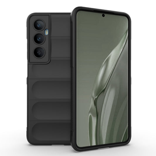 For Realme C65 4G Global Magic Shield TPU + Flannel Phone Case(Black) - Realme Cases by PMC Jewellery | Online Shopping South Africa | PMC Jewellery | Buy Now Pay Later Mobicred