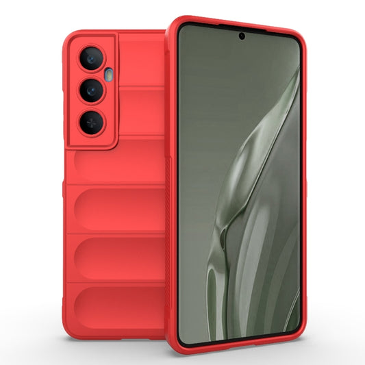 For Realme C65 4G Global Magic Shield TPU + Flannel Phone Case(Red) - Realme Cases by PMC Jewellery | Online Shopping South Africa | PMC Jewellery | Buy Now Pay Later Mobicred