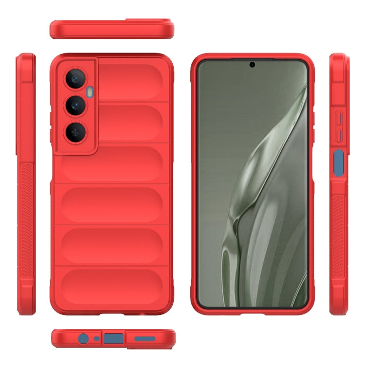 For Realme C65 4G Global Magic Shield TPU + Flannel Phone Case(Red) - Realme Cases by PMC Jewellery | Online Shopping South Africa | PMC Jewellery | Buy Now Pay Later Mobicred