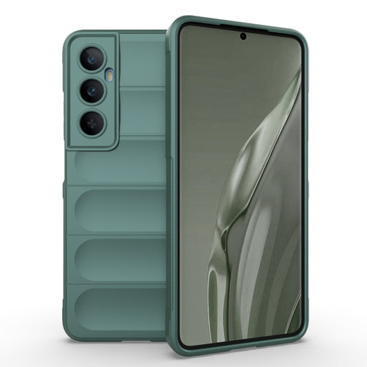 For Realme C65 4G Global Magic Shield TPU + Flannel Phone Case(Dark Green) - Realme Cases by PMC Jewellery | Online Shopping South Africa | PMC Jewellery | Buy Now Pay Later Mobicred