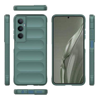 For Realme C65 4G Global Magic Shield TPU + Flannel Phone Case(Dark Green) - Realme Cases by PMC Jewellery | Online Shopping South Africa | PMC Jewellery | Buy Now Pay Later Mobicred