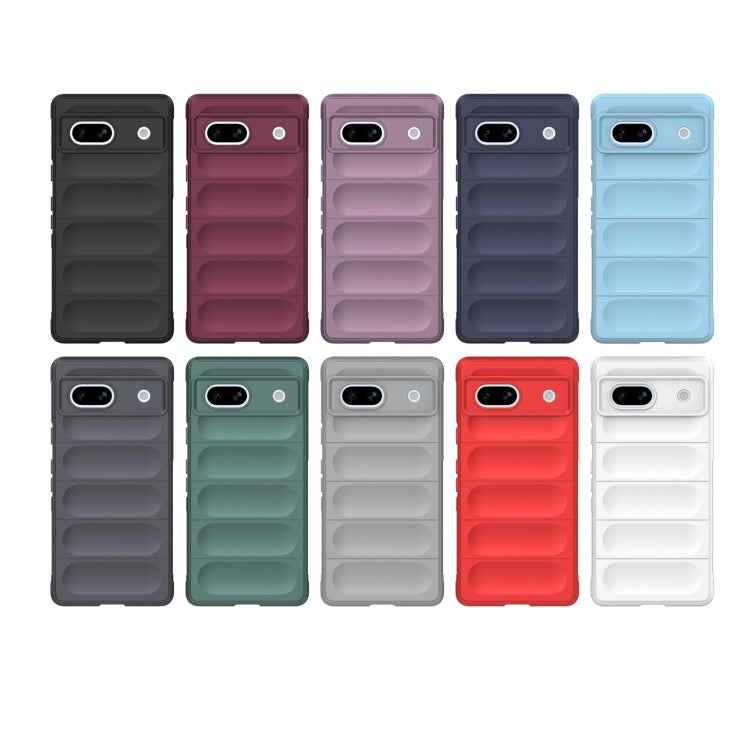 For Google Pixel 7a Magic Shield TPU + Flannel Phone Case(White) - Google Cases by PMC TechLife | Online Shopping South Africa | PMC TechLife | Buy Now Pay Later Mobicred
