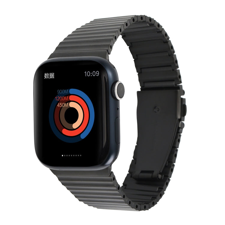Ocean Metal Replacement Watch Band For Apple Watch 9 45mm(Black) - Watch Bands by PMc TechLife | Online Shopping South Africa | PMc TechLife | Buy Now Pay Later Mobicred