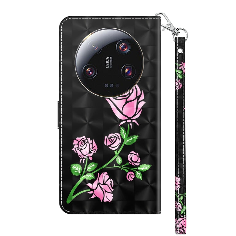 For Xiaomi 13 Ultra 3D Painted Pattern Leather Phone Case(Rose) - 13 Ultra Cases by PMC Jewellery | Online Shopping South Africa | PMC Jewellery | Buy Now Pay Later Mobicred