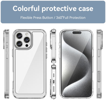 For iPhone 16 Pro Max Colorful Series Acrylic + TPU Phone Case(Transparent) - iPhone 16 Pro Max Cases by PMC Jewellery | Online Shopping South Africa | PMC Jewellery | Buy Now Pay Later Mobicred