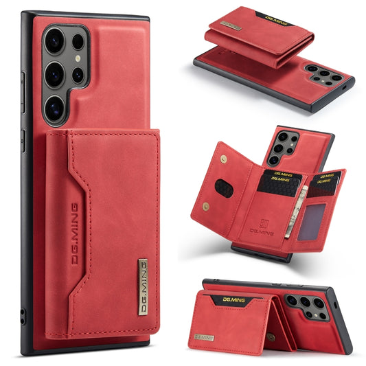 For Samsung Galaxy S24 Ultra 5G DG.MING M2 Series 3-Fold Multi Card Bag + Magnetic Phone Case(Red) - Galaxy S24 Ultra 5G Cases by DG.MING | Online Shopping South Africa | PMC Jewellery | Buy Now Pay Later Mobicred