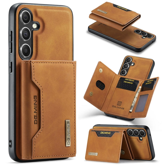 For Samsung Galaxy S24+ 5G DG.MING M2 Series 3-Fold Multi Card Bag + Magnetic Phone Case(Brown) - Galaxy S24+ 5G Cases by DG.MING | Online Shopping South Africa | PMC Jewellery | Buy Now Pay Later Mobicred