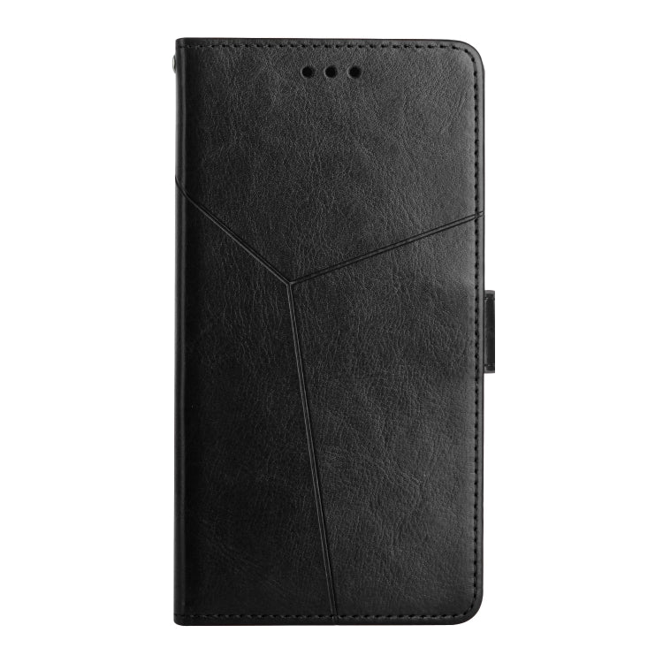 For Xiaomi Redmi 12 4G Global Y-shaped Pattern Flip Leather Phone Case(Black) - Xiaomi Cases by PMC TechLife | Online Shopping South Africa | PMC TechLife | Buy Now Pay Later Mobicred