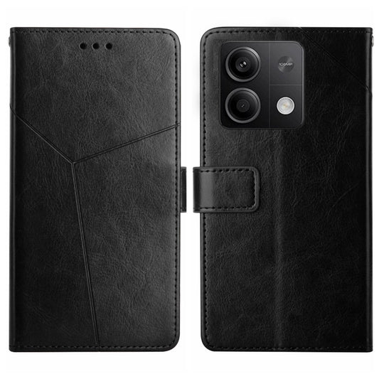 For Xiaomi Redmi Note 13 4G Y-shaped Pattern Flip Leather Phone Case(Black) - Note 13 Cases by PMC Jewellery | Online Shopping South Africa | PMC Jewellery | Buy Now Pay Later Mobicred