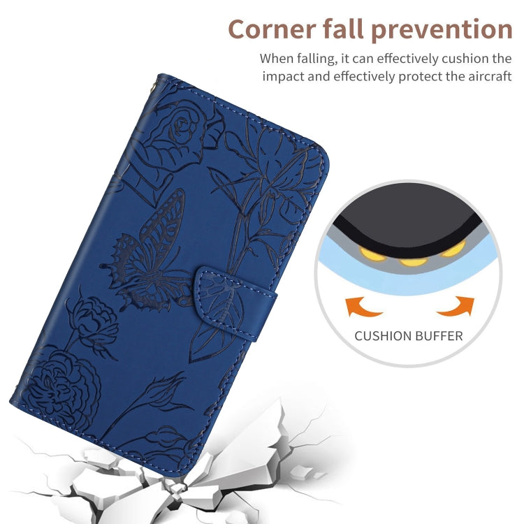 For Xiaomi 14 Ultra Skin Feel Butterfly Embossed Flip Leather Phone Case(Blue) - 14 Ultra Cases by PMC Jewellery | Online Shopping South Africa | PMC Jewellery | Buy Now Pay Later Mobicred