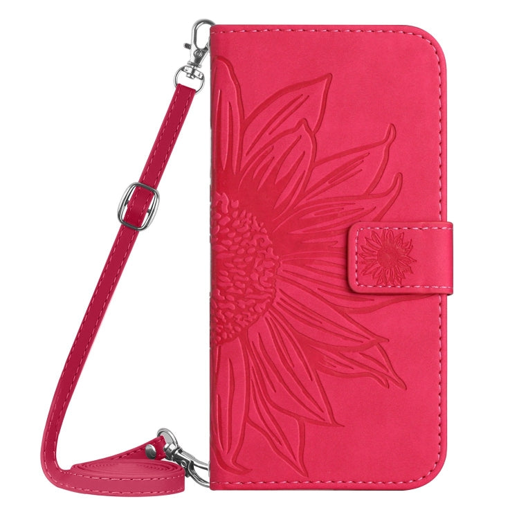 For Xiaomi 14 Ultra Skin Feel Sun Flower Embossed Flip Leather Phone Case with Lanyard(Rose Red) - 14 Ultra Cases by PMC Jewellery | Online Shopping South Africa | PMC Jewellery | Buy Now Pay Later Mobicred