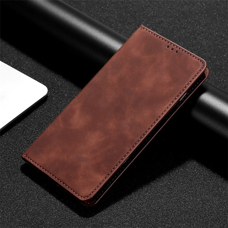 For Huawei Pura 70 Pro / Pro+ Skin Feel Magnetic Leather Phone Case(Dark Brown) - Huawei Cases by PMC Jewellery | Online Shopping South Africa | PMC Jewellery | Buy Now Pay Later Mobicred