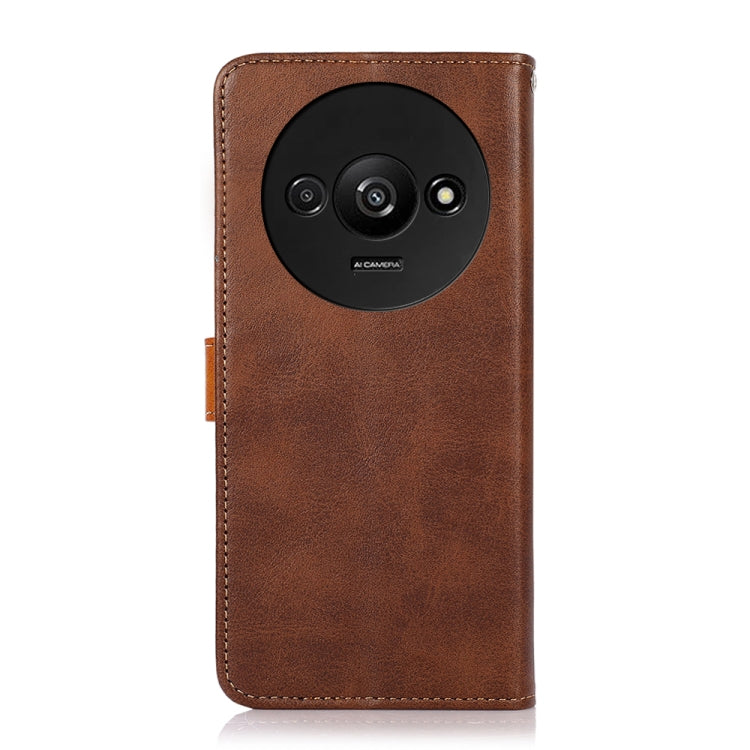 For Xiaomi Redmi A3 KHAZNEH Cowhide Texture Flip Leather Phone Case(Brown) - free shipping - PMC TechLife - Order now!