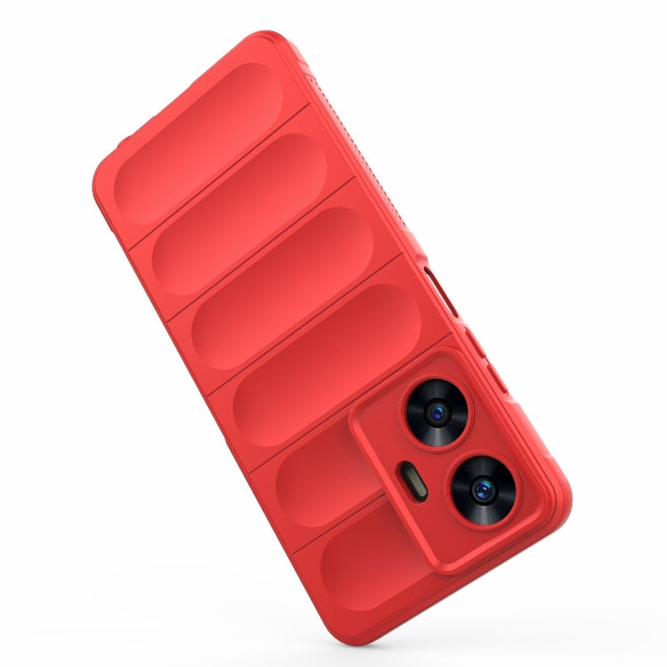 For Realme C55 4G Magic Shield TPU + Flannel Phone Case(White) - Realme Cases by PMC TechLife | Online Shopping South Africa | PMC TechLife | Buy Now Pay Later Mobicred