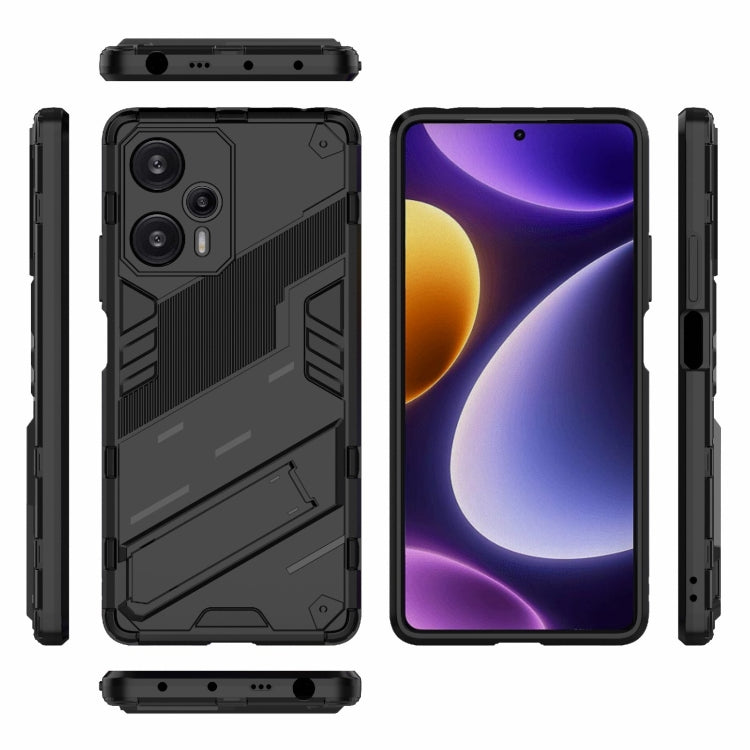 For Xiaomi Redmi Note 12 Turbo 5G Punk Armor 2 in 1 PC + TPU Phone Case(Black) - Xiaomi Cases by PMC Jewellery | Online Shopping South Africa | PMC Jewellery | Buy Now Pay Later Mobicred