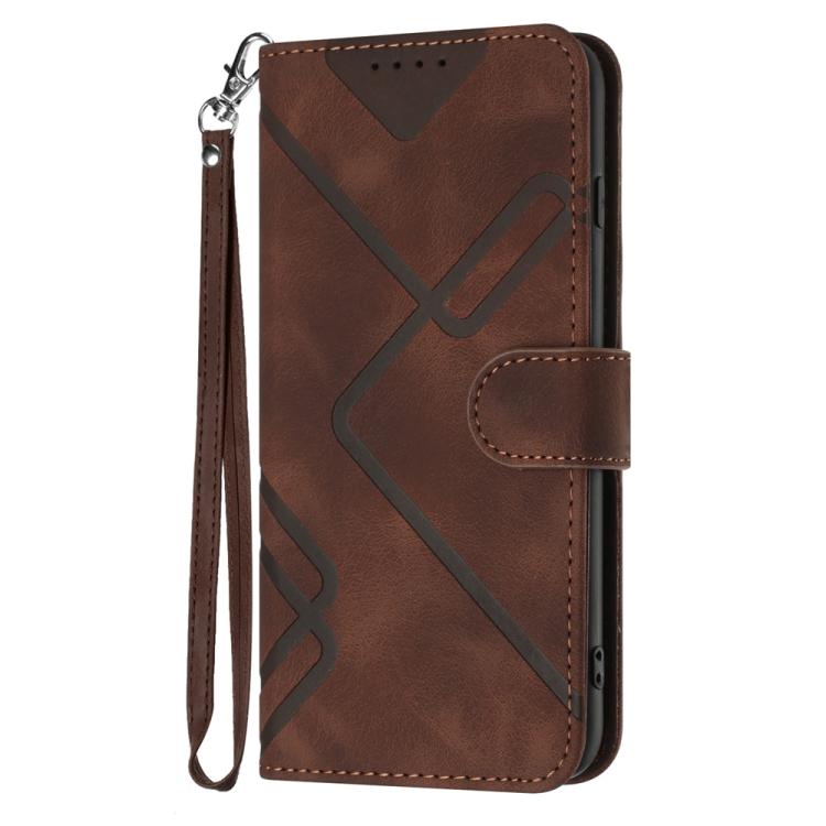 For iPhone 17 Air Line Pattern Skin Feel Leather Phone Case(Coffee) - free shipping - PMc TechLife - Order now!