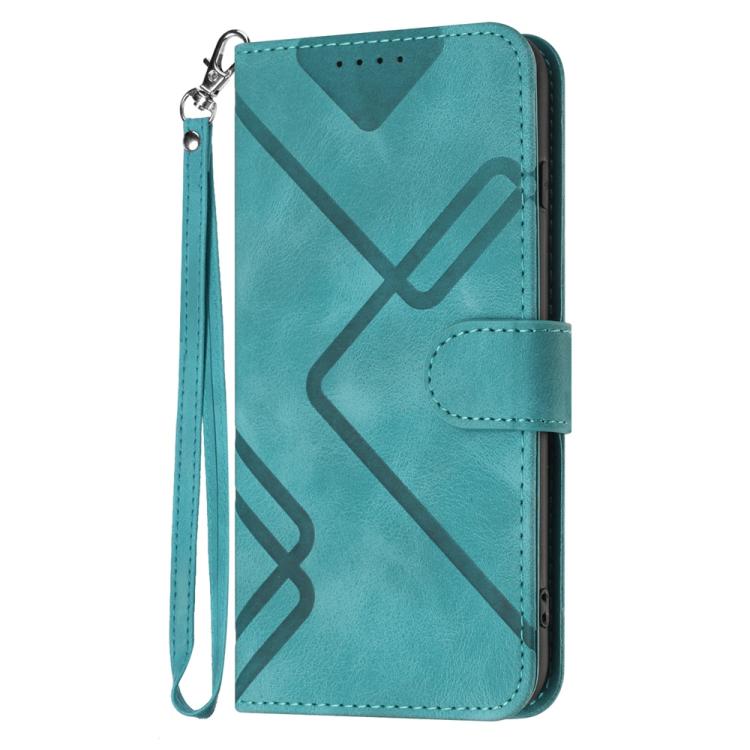 For iPhone 17 Pro Max Line Pattern Skin Feel Leather Phone Case(Light Blue) - free shipping - PMc TechLife - Order now!