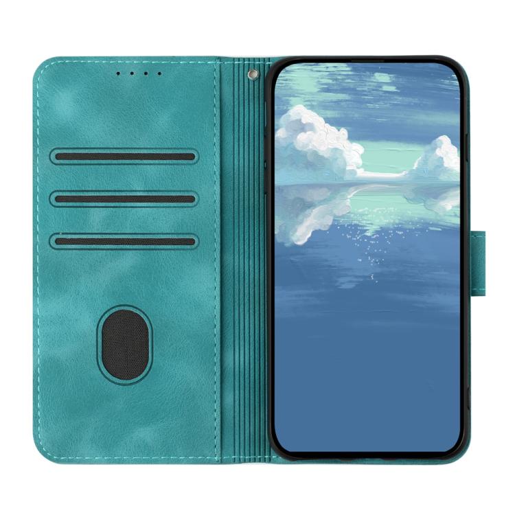 For iPhone 17 Pro Max Line Pattern Skin Feel Leather Phone Case(Light Blue) - free shipping - PMc TechLife - Order now!