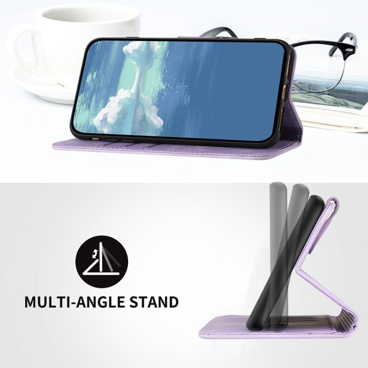 For iPhone 17 Pro Line Pattern Skin Feel Leather Phone Case(Light Purple) - free shipping - PMc TechLife - Order now!