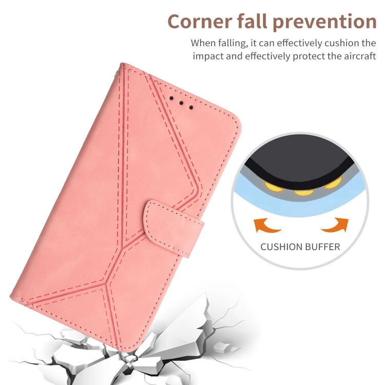 For Motorola Moto E22S / G22 4G Stitching Embossed Leather Phone Case(Pink) - free shipping - PMC TechLife - Order now!