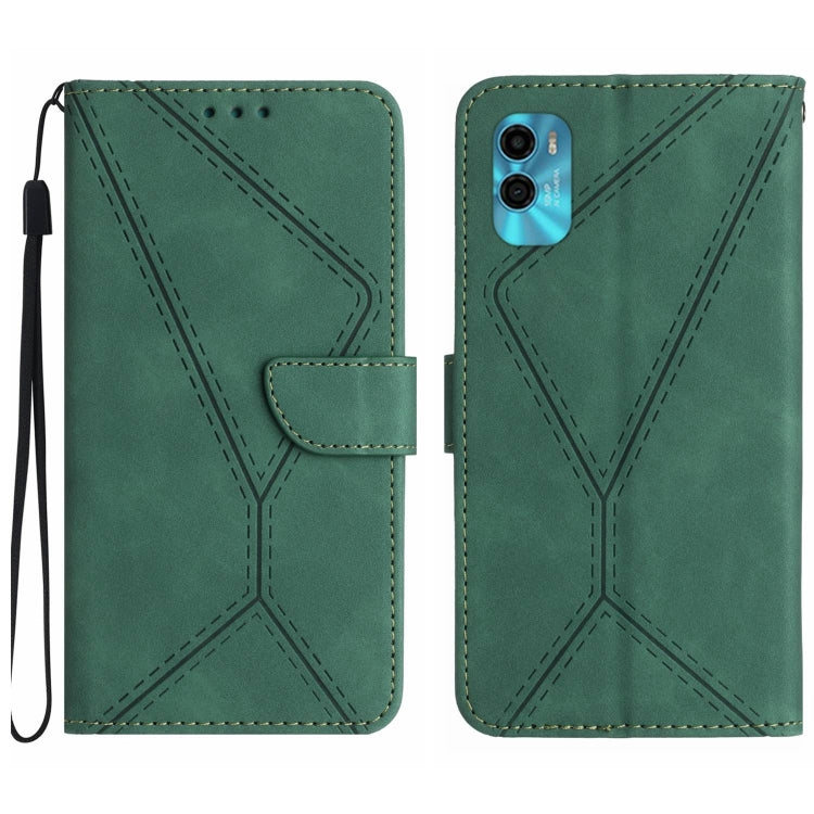 For Motorola Moto E22S / G22 4G Stitching Embossed Leather Phone Case(Green) - free shipping - PMC TechLife - Order now!
