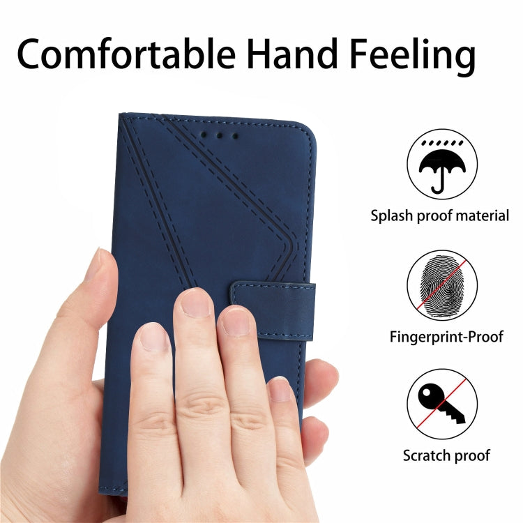 For Motorola Edge 40 Stitching Embossed Leather Phone Case(Blue) - free shipping - PMC TechLife - Order now!