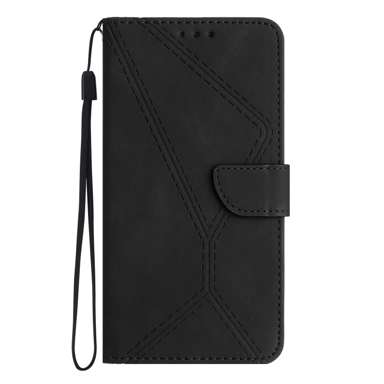 For Motorola Moto G34 5G Stitching Embossed Leather Phone Case(Black) - Motorola Cases by PMC TechLife | Online Shopping South Africa | PMC TechLife | Buy Now Pay Later Mobicred