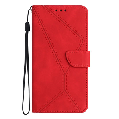 For Motorola Moto G Play 4G 2024 Stitching Embossed Leather Phone Case(Red) - Motorola Cases by PMC Jewellery | Online Shopping South Africa | PMC Jewellery | Buy Now Pay Later Mobicred