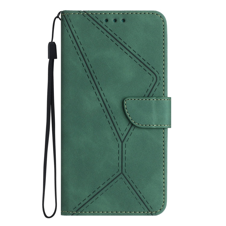 For Motorola Moto G Play 4G 2024 Stitching Embossed Leather Phone Case(Green) - Motorola Cases by PMC TechLife | Online Shopping South Africa | PMC TechLife | Buy Now Pay Later Mobicred